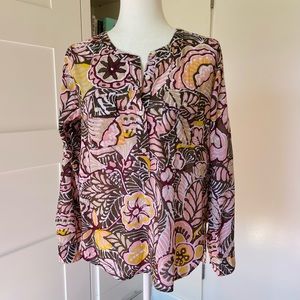 Abstract Cotton Blouse | LOFT